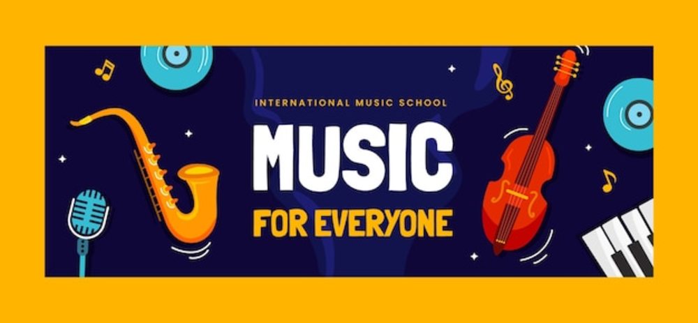 手绘音乐学校facebook封面